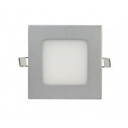 Downlight panel LED Cuadrado 92x92mm Gris Plata 4W